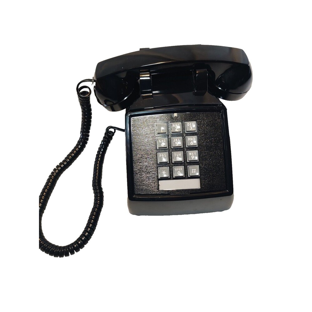 Vintage Cortelco 250000-VBA-20MD Black Push Button Telephone Desktop Phone USA - Picture 3 of 13